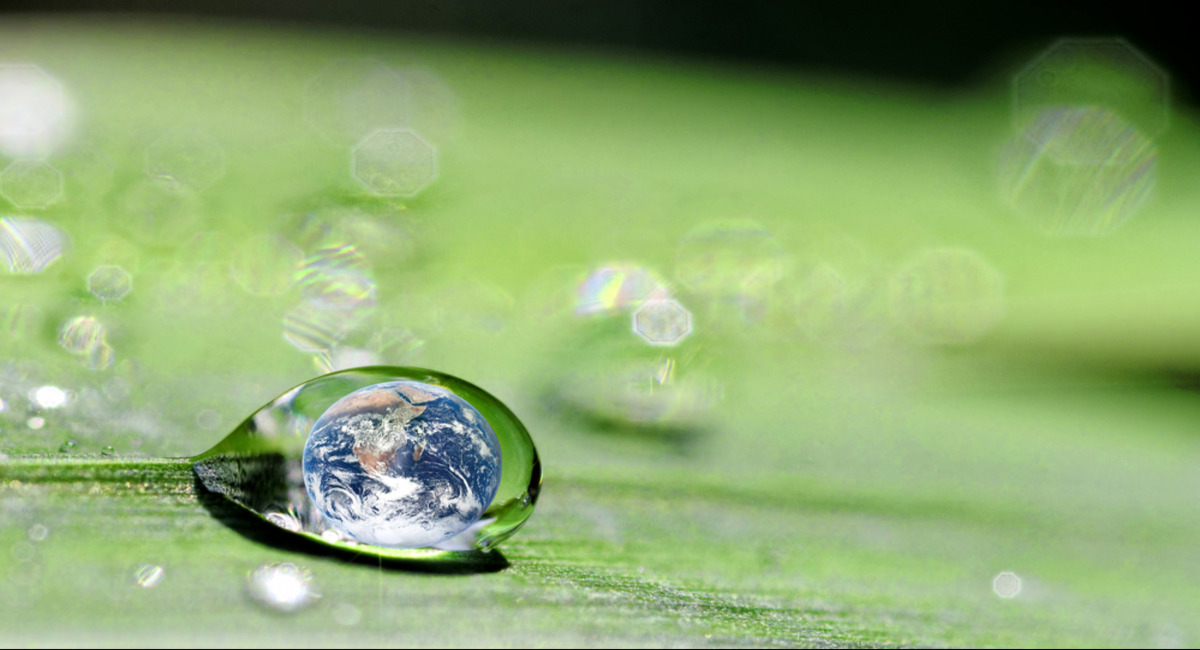 Water drop sustainability banner